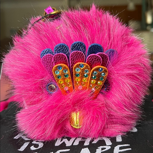 Kurt Geiger Pom Pom Eagle Bag Charm - Picture 2 of 8